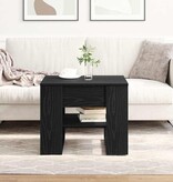 VidaXL Salontafel Zwart Eiken 55,5 x 55 x 45 cm Bewerkt hout