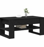 VidaXL Salontafel Zwart Eiken 102 x 55 x 45 cm Bewerkt hout