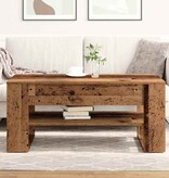 VidaXL Salontafel Oud Hout 102 x 55 x 45 cm Bewerkt hout