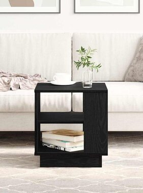 VidaXL Salontafel Zwart Eiken 40 x 40 x 43 cm Bewerkt hout