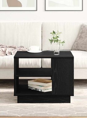 VidaXL Salontafel Zwart Eiken 55 x 55 x 42 cm Bewerkt hout