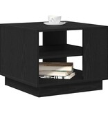 VidaXL Salontafel Zwart Eiken 55 x 55 x 42 cm Bewerkt hout