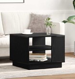 VidaXL Salontafel Zwart Eiken 55 x 55 x 42 cm Bewerkt hout