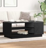 VidaXL Salontafel Zwart Eiken 102 x 55 x 43 cm Bewerkt hout