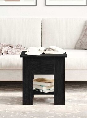 VidaXL Salontafel Zwart Eiken 40 x 40 x 42 cm Bewerkt hout