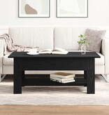 VidaXL Salontafel Zwart Eiken 102 x 55 x 42 cm Bewerkt hout