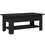 VidaXL Salontafel Zwart Eiken 102 x 55 x 42 cm Bewerkt hout