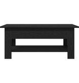 VidaXL Salontafel Zwart Eiken 102 x 55 x 42 cm Bewerkt hout