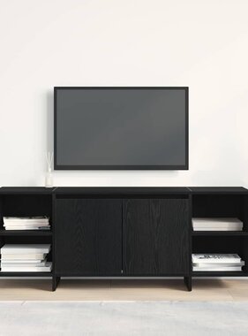 VidaXL TV-kast Zwart Eiken 120 x 30 x 40,5 cm Bewerkt hout