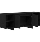 VidaXL TV-kast Zwart Eiken 120 x 30 x 40,5 cm Bewerkt hout