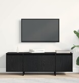 VidaXL TV-kast Zwart Eiken 120 x 30 x 40,5 cm Bewerkt hout