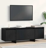 VidaXL TV-kast Zwart Eiken 120 x 30 x 40,5 cm Bewerkt hout