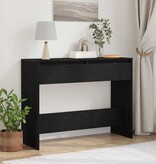 VidaXL Wandtafel met lade Zwart Eiken 100 x 35 x 76,5 cm Bewerkt hout