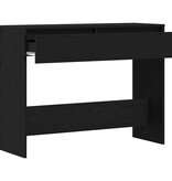 VidaXL Wandtafel met lade Zwart Eiken 100 x 35 x 76,5 cm Bewerkt hout
