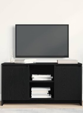 VidaXL TV-kast Zwart Eiken 102 x 37,5 x 52,5 cm Bewerkt hout