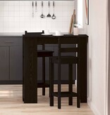 VidaXL Bartafel met plank Zwart Eiken 102 x 50 x 103,5 cm Bewerkt hout