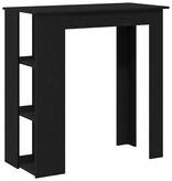 VidaXL Bartafel met plank Zwart Eiken 102 x 50 x 103,5 cm Bewerkt hout