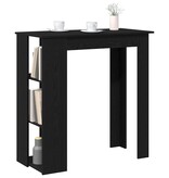VidaXL Bartafel met plank Zwart Eiken 102 x 50 x 103,5 cm Bewerkt hout