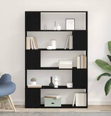 VidaXL Tv-meubelset Zwart Eiken 100 x 24 x 155 cm Bewerkt hout