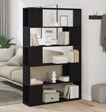 VidaXL Tv-meubelset Zwart Eiken 100 x 24 x 155 cm Bewerkt hout