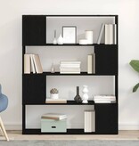 VidaXL Tv-meubelset Zwart Eiken 100 x 24 x 124,5 cm Bewerkt hout