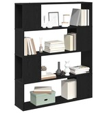 VidaXL Tv-meubelset Zwart Eiken 100 x 24 x 124,5 cm Bewerkt hout