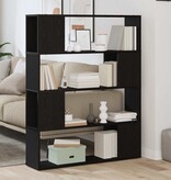 VidaXL Tv-meubelset Zwart Eiken 100 x 24 x 124,5 cm Bewerkt hout