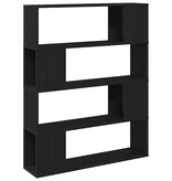 VidaXL Tv-meubelset Zwart Eiken 100 x 24 x 124,5 cm Bewerkt hout