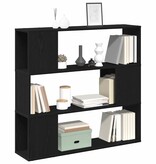 VidaXL Tv-meubelset Zwart Eiken 100 x 24 x 94 cm Bewerkt hout