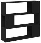 VidaXL Tv-meubelset Zwart Eiken 100 x 24 x 94 cm Bewerkt hout