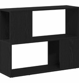 VidaXL Tv-meubelset Zwart Eiken 80 x 24 x 63 cm Bewerkt hout