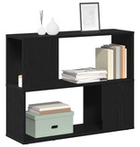 VidaXL Tv-meubelset Zwart Eiken 80 x 24 x 63 cm Bewerkt hout