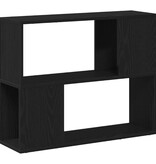 VidaXL Tv-meubelset Zwart Eiken 80 x 24 x 63 cm Bewerkt hout