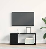 VidaXL Tv-meubelset Zwart Eiken 80 x 24 x 32 cm Bewerkt hout