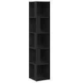 VidaXL Hoekplanken Zwart Eiken 33 x 33 x 164,5 cm Bewerkt hout