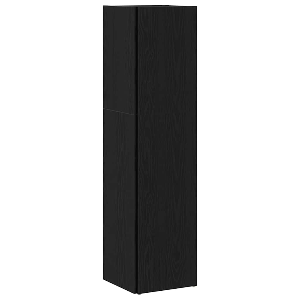 VidaXL Hoekplanken Zwart Eiken 33 x 33 x 132 cm Bewerkt hout