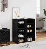 VidaXL Schoenenkast 2 pcs Zwart Eiken 32 x 35 x 70 cm Bewerkt hout