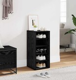 VidaXL Schoenenkast met plank Zwart Eiken 32 x 35 x 70 cm Bewerkt hout
