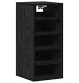 VidaXL Schoenenkast met plank Zwart Eiken 32 x 35 x 70 cm Bewerkt hout