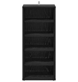 VidaXL Schoenenkast met plank Zwart Eiken 32 x 35 x 70 cm Bewerkt hout