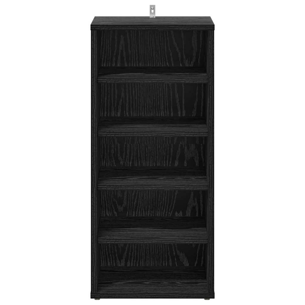 VidaXL Schoenenkast met plank Zwart Eiken 32 x 35 x 70 cm Bewerkt hout
