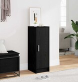 VidaXL Schoenenkast met plank Zwart Eiken 32 x 35 x 92 cm Bewerkt hout