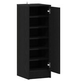 VidaXL Schoenenkast met plank Zwart Eiken 32 x 35 x 92 cm Bewerkt hout