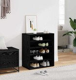 VidaXL Schoenenkast met plank Zwart Eiken 60 x 35 x 70 cm Bewerkt hout