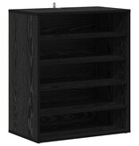 VidaXL Schoenenkast met plank Zwart Eiken 60 x 35 x 70 cm Bewerkt hout