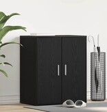 VidaXL Schoenenkast met plank Zwart Eiken 60 x 35 x 70 cm Bewerkt hout