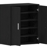 VidaXL Schoenenkast met plank Zwart Eiken 60 x 35 x 70 cm Bewerkt hout