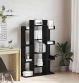 VidaXL Boekenkast Zwart Eiken 86 x 25,5 x 140 cm Bewerkt hout