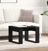 VidaXL Salontafel Zwart Eiken 50 x 50 x 35 cm Bewerkt hout