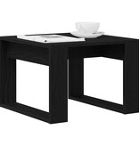 VidaXL Salontafel Zwart Eiken 50 x 50 x 35 cm Bewerkt hout